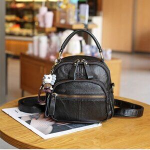 Stylish eco-leather backpack bag 👜✨